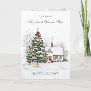 Daughter & Son-in-Law Christmas Tree Holiday Card