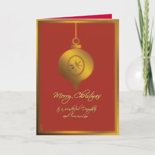 daughter & son-in-law merry christmas, bauble holiday card