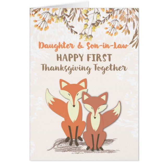 Daughter & Son-in-Law Newlyweds 1st Thanksgiving (Front)