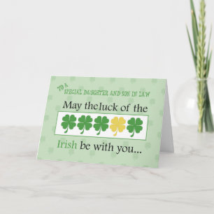 Daughter & Son-in-Law St. Patrick's Day Shamrock Card