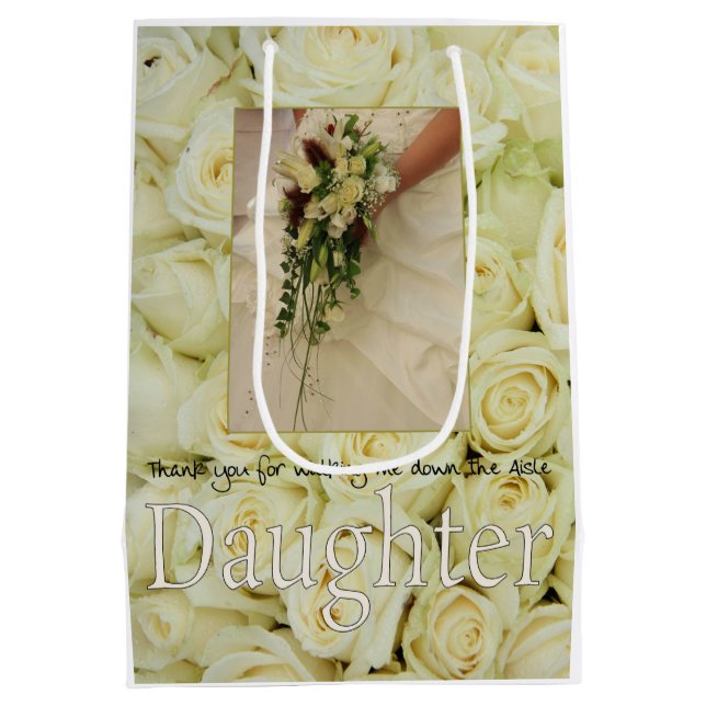 Daughter Thanks for Walking me down Aisle Medium Gift Bag (Back)