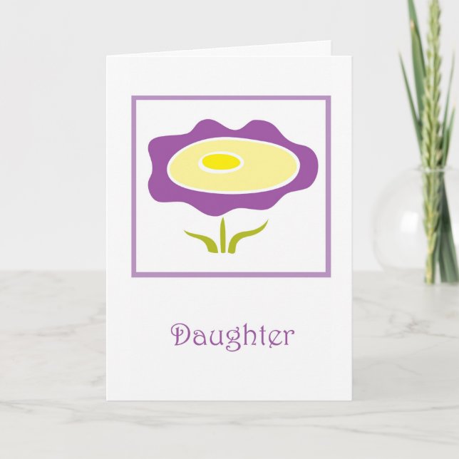 Daughter, Thinking of you, Missing you Card (Front)
