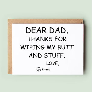 Daughter to Dear Dad Funny Birthday Card