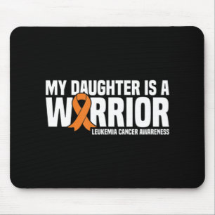 Daughter Warrior Orange Ribbon Leukaemia Cancer Aw Mouse Pad