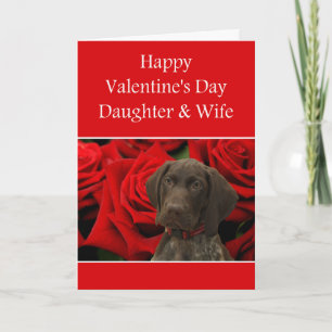Daughter & Wife Glossy Grizzly Valentine Holiday Card