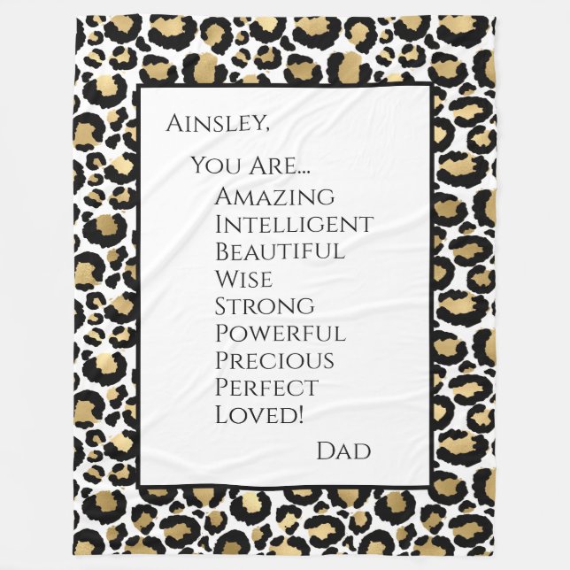 Daughter You Are Amazing Fleece Blanket (Front)
