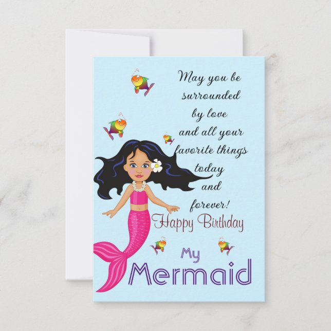 Daughter's Birthday Flat Card (Front)