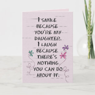 Daughter's Birthday with glitter flowers Card