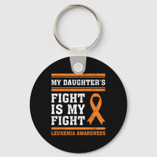 Daughter's Fight Is My Fight Leukaemia Awareness 3 Key Ring