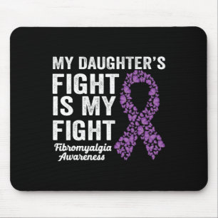 Daughters Fight Is My Fight Purple Fibromyalgia Aw Mouse Pad