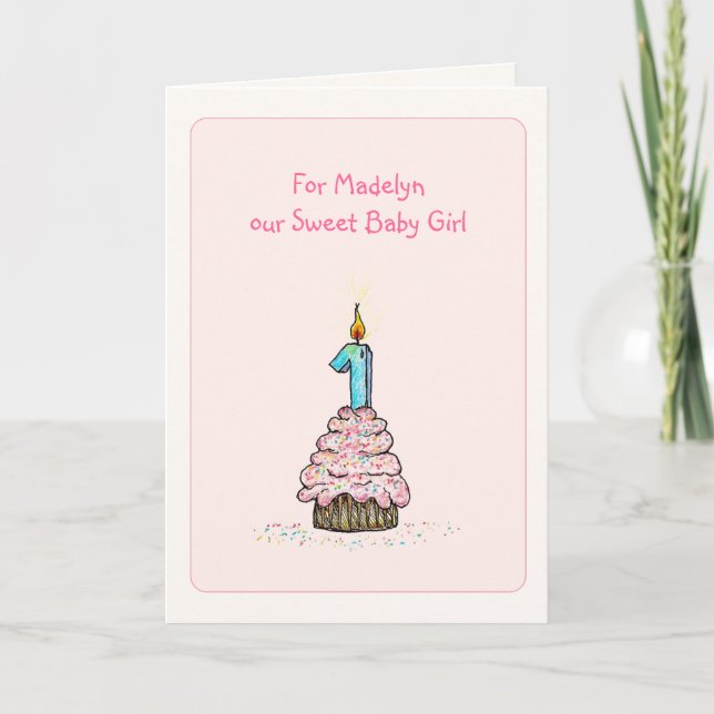 Daughter's First Birthday Card (Front)