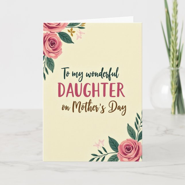 Daughters First Mothers Day Card (Front)