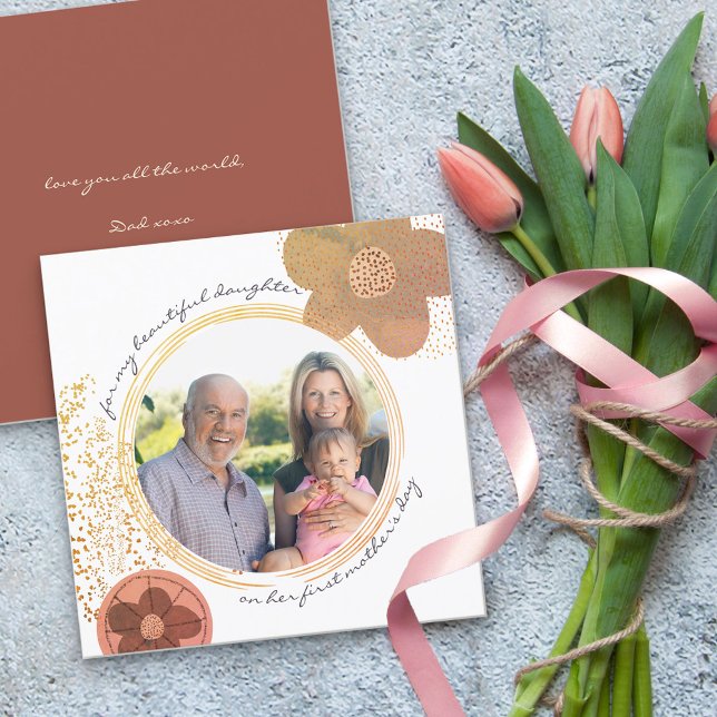 Daughters First Mothers Day  Modern Flower Photo (Creator Uploaded)