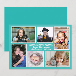 Daughter's Graduation Photo Collage Announcement