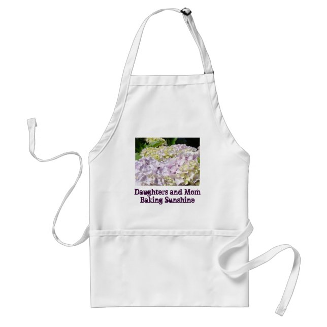 Daughters Moms Baking Sunshine apron Hydrangeas (Front)