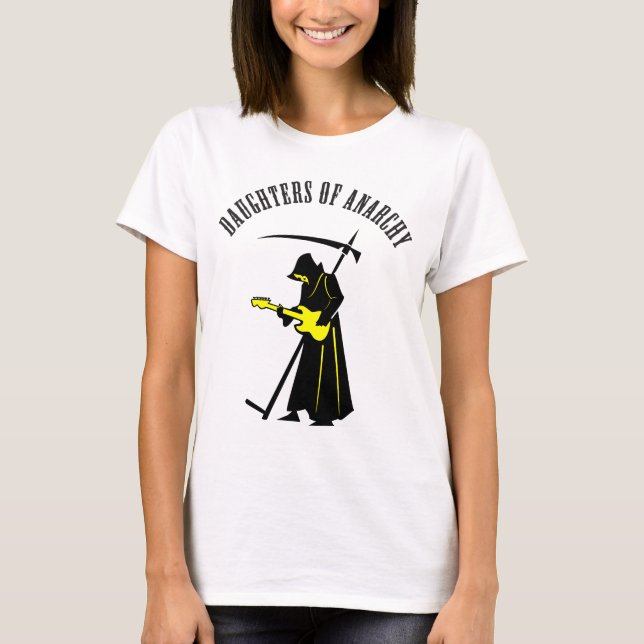 Daughters of Anarchy Biker Death Metal Zombie T-Shirt (Front)