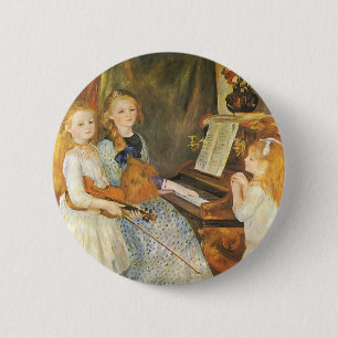 Daughters of Catulle Mendes by Pierre Renoir 6 Cm Round Badge