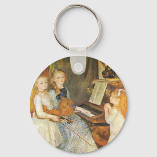 Daughters of Catulle Mendes by Pierre Renoir Key Ring