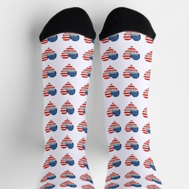 Daughters of the American Revolution DAR US Histor Socks (Top)