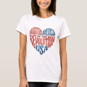 Daughters of the American Revolution USA Heart T-Shirt