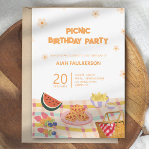 Daughter's Picnic Birthday Party Invitation