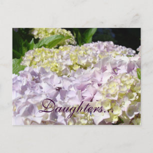 Daughters postcards Lavender Hydrangea Flowers