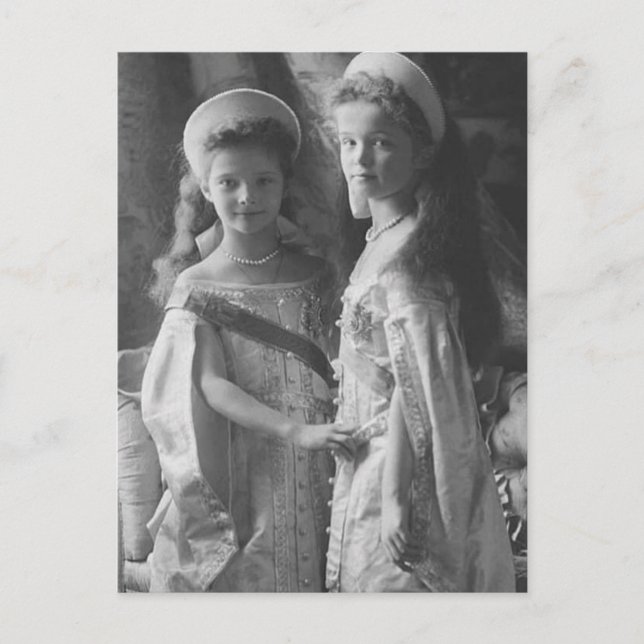 Daughters tsar of Russia, Olga and Tatiana Romanov Postcard (Front)