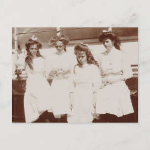 Daughters tsar of Russia - Romanov girls - OTMA Postcard