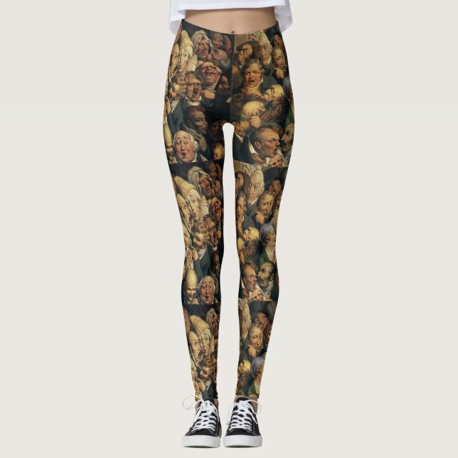 Daumier’s Expressions art leggings (Front)