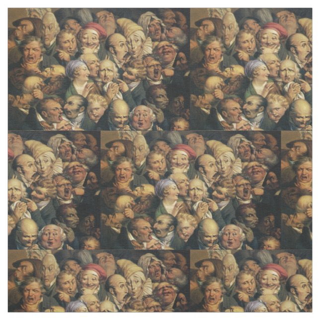 Daumier’s Expressions custom fabric (Swatch)