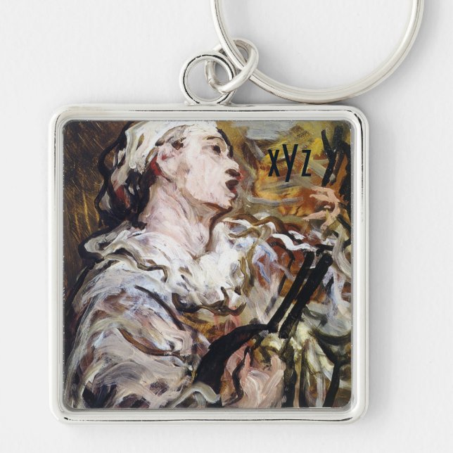 Daumier’s Pierrot art custom key chain (Front)