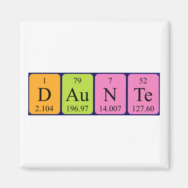 Daunte periodic table name magnet (Front)
