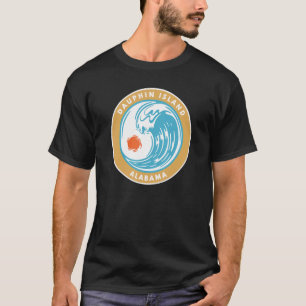 Dauphin Island Alabama Al Beach Ocean Wave Vacatio T-Shirt