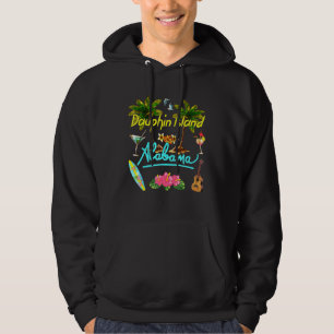 Dauphin Island Alabama Beach Summer Palm Sun Set P Hoodie