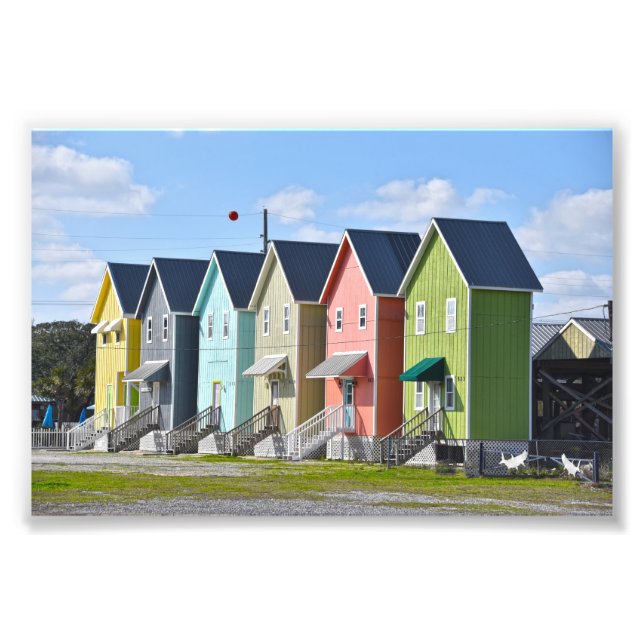 Dauphin Island, Alabama, Houses Photo Print (Front)
