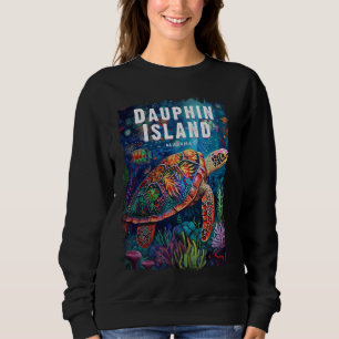 Dauphin Island Alabama Summer Vacation Sea Turtle Sweatshirt