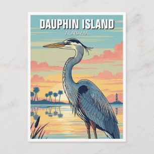 Dauphin Island Alabama Travel Postcard