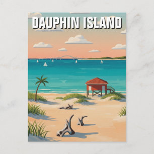 Dauphin Island Alabama Travel Postcard