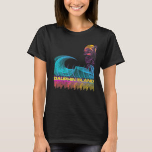 Dauphin Island Retro 80s Style Vintage Vaporwave T-Shirt