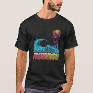 Dauphin Island Retro 80s Style Vintage Vaporwave T-Shirt