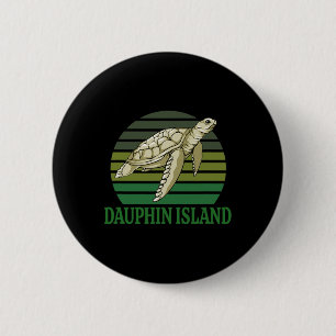 Dauphin Island Sea Turtle  6 Cm Round Badge