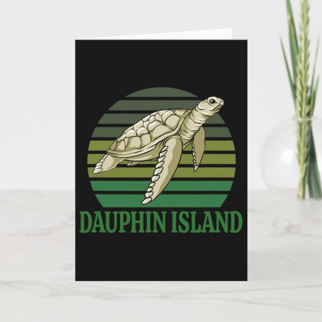 Dauphin Island Sea Turtle  Card (Front)