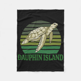 Dauphin Island Sea Turtle Fleece Blanket
