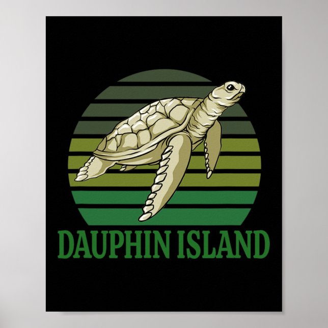 Dauphin Island Sea Turtle  Poster (Front)