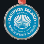 Dauphin Island (seashell) Metal Ornament<br><div class="desc">Dauphin Island,  Alabama.</div>