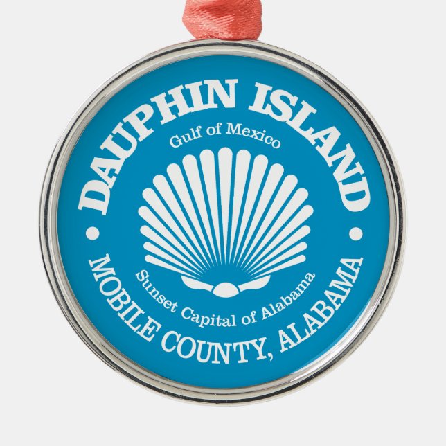 Dauphin Island (seashell) Metal Ornament (Front)