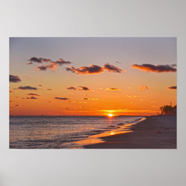 Dauphin Island Sunset, Alabama Poster (Front)