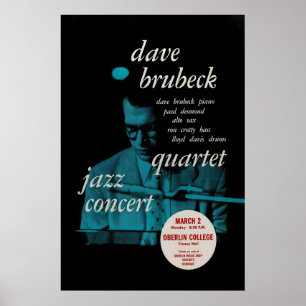 Dave Brubeck - Paul Desmond jazz poster - Jazz at