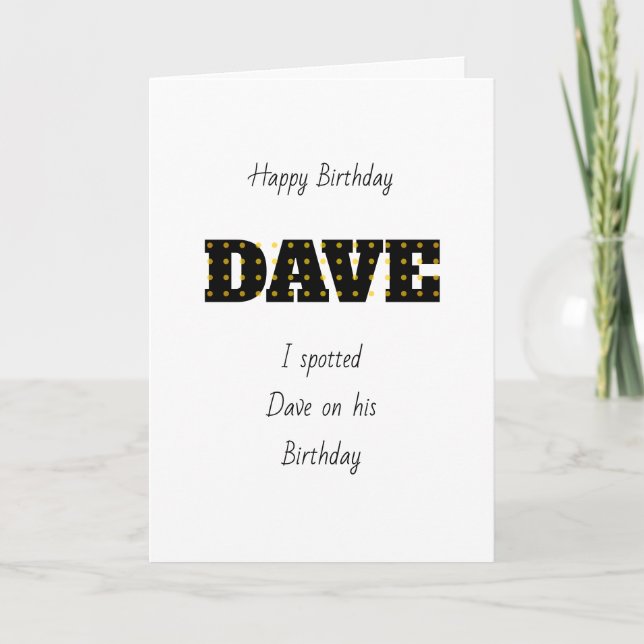 Dave Card (Front)