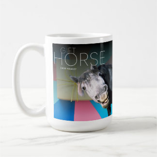 Dave Hawley Funny Button Gift Horse 15 oz Mug
